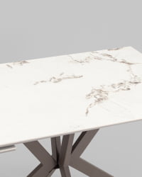 Стол раскладной Мармер 120-180*80*76 см керамика капучино / Marmer