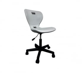 Стул мобильный на колесиках регулируемый АУРА Г (рост 6) Серый/Каркас черный / AURA G