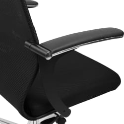 Кресло руководителя BRABIX PREMIUM Ultimate EX-801 хром Черное