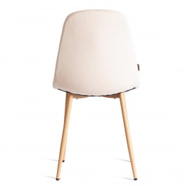 Стул для кухни BREEZE (mod. JSC-58) Велюр/металл , 44 х 53 х 86 см, Creamy (кремовый) HLR 5 / натуральный