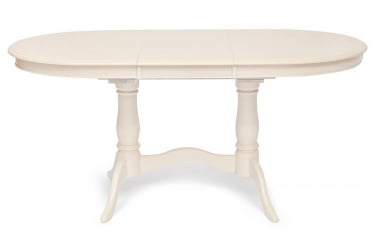 Стол раскладной Eva (EV-T4EX) дерево гевея/мдф, 120+39х80х75см, ivory white (слоновая кость 2-5)