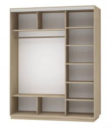 Шкаф-купе ясень Экспресс Медиум-1 1800х2200х Дуб молочный / 1800х2200h