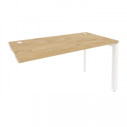 Стол-приставка на П-образном м/к к опорным элементам ОНИКС О.МП-СПР-3.7 Тиквуд Светлый/Белый / ONIX O.MP-SPR-3.7