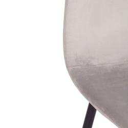Стул для кухни BREEZE (mod. 4724) вельвет/металл, 44 х 53 х 87 см, Light grey (светло-серый) HLR14 / черный