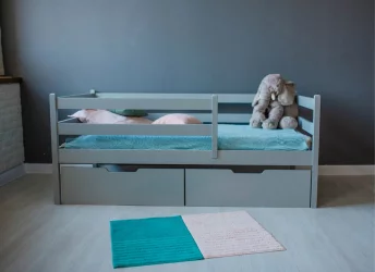 Детская кровать от 3 до 7 лет RooRoom VK-11с Серая