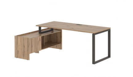 Стол с тумбой EDIS EQCT 19814 Дуб Денвер светлый Мокко