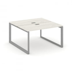 Рабочая станция двухсторонняя Стайл Проджект СН-59О.ДРС-014 Дуб Наварра/Металл Серый/Серебро Заглушк / SN-59O.DRS-014
