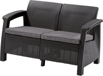 Диван двухместный Corfu Love Seat Черный Диван двухместный Corfu Love Seat Черный