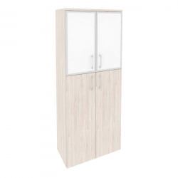 Шкаф высокий широкий ОНИКС О.СТ-1.7Р вхите Денвер Светлый / ONIX O.ST-1.7R white