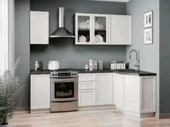 Шкаф кухонный 400 высокий Джулия ЛД 284.420.000.067 Черный Белый