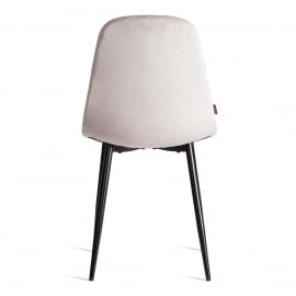 Металлический стул BREEZE (mod. JSC-58) Велюр/металл , 44 х 53 х 86 см, Light grey (светло-серый) HLR14 / черный