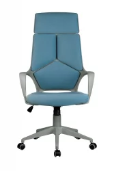 Кресло оператора Riva Chair 8989 (серый пластик) Синий