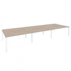 Рабочая станция на П-образном м/к ОНИКС О.МП-Д.РС-6.4.8 Дуб Аттик/Белый / ONIX O.MP-D.RS-6.4.8