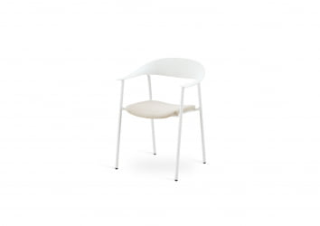 Стул Eila с подушкой пластик белый