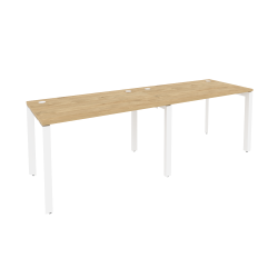 Рабочая станция на П-образном м/к ОНИКС О.МП-РС-2.2.7 Тиквуд Светлый/Белый / ONIX O.MP-RS-2.2.7