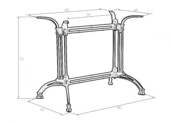 Подстолье обеденное ДОБРИН ДЖОРДГЕ ВИДЕ / DOBRIN JORDGE WIDE