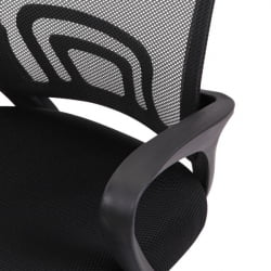 Кресло CROMEX (КРОМЕКС) Top CH-695 ХРОМ сетка/ткань TW черное