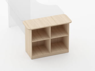 Тумба приставная к столу Глассй 3.18.12 Орех / Glassy