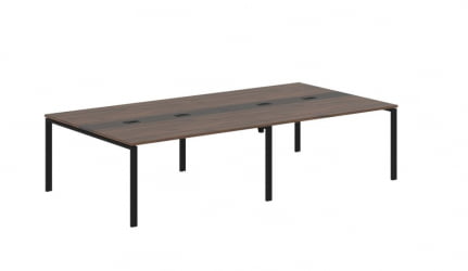Переговорный стол EDIS EUCT 3116 Дуб Денвер темный Мокко Черный