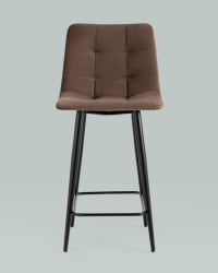 Стул полубарный Джанго 60 см велюр Коричневый