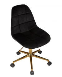 Офисное кресло для персонала ДОБРИН МОНТЙ ГОЛД (черный велюр (МДЖ9-101)) 2 шт / DOBRIN MONTY GOLD (MJ9-101))