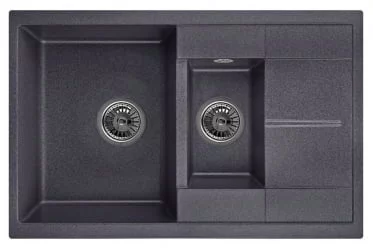 Кухонная мойка ГРАНУЛА 7802 Черный / GRANULA