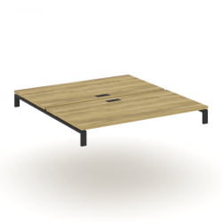 Двойной стол надставка на две опорные тумбы CОНCЕПТ CН.ДСН-007 Дуб Винченцо Черный / CONCEPT CN.DSN-007