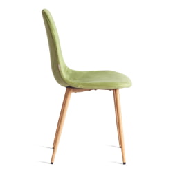 Стул для кухни BREEZE (mod. JSC-58) Велюр/металл , 44 х 53 х 86 см, Green (зеленый) HLR54 / натуральный