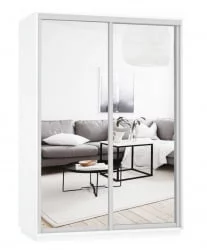 Шкаф-купе двухдверный Экспресс Дуо Экспенс 1600х2400h Белый снег