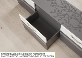 Шкаф-витрина лев/прав Графит 604.06