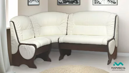 Уголок для маленькой кухни Венге/Кожа Terra 112