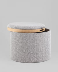 Пуф с ящиком Хюгге L букле серый