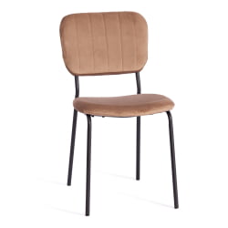 Стул CAROL (mod. UC06) металл, вельвет, 45 х 56 х 82 см, Brown (коричневый) HLR11 / черный