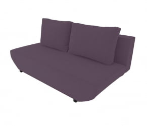 Диван велюр Классик Мини без подлокотников (Berhouse) Цвет фасада: Бордо Велюто 25; Тип: Прямой; Материал фасада: Металл/Велюр