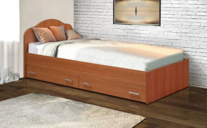 Кровать с ящиками на уголках №3 ЛДСП 800*1900 Итальянский орех