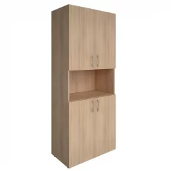 Шкаф книжный закрытый с нишей без топа ЙАЛТА ЛТ-СТ 1.5	Снежная Патина / YALTA LT-ST