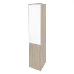 Шкаф высокий узкий правый ОНИКС О.СУ-1.2Р(Р) вхите Дуб Аттик / ONIX O.SU-1.2R(R) white