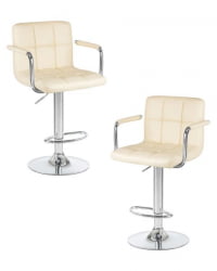 Стул барный ДОБРИН КРУГЕР АРМ (кремовый) 2 шт / DOBRIN KRUGER ARM