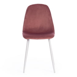 Кухонный стул BREEZE (mod. 4724) вельвет/металл, 44 х 53 х 87 см, Coral (коралловый) HLR44 / белый