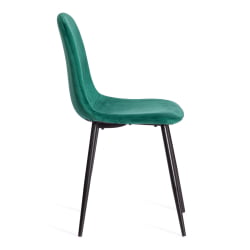 Стул BREEZE (mod. 4724) вельвет/металл, 44 х 53 х 87 см, Light dark green (изумрудный) HLR56 / черный