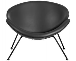 Кресло дизайнерское DOBRIN EMILY (черный винил YP16, черное основания)