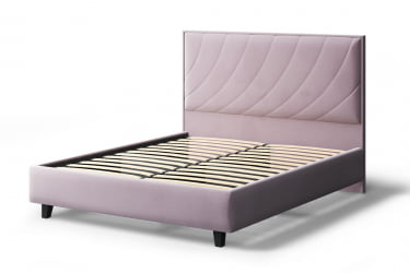 Кровать СОФИЯ 2000*1800мм (на опорах), велюр НЕО 15 (лиловый), (б/основания, б/матраса) / NEO