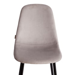 Металлический стул BREEZE (mod. JSC-58) Велюр/металл , 44 х 53 х 86 см, Light grey (светло-серый) HLR14 / черный