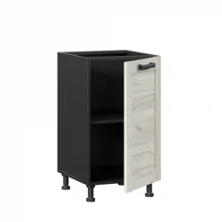 Тумба кухонная 450 Винченца ЛД 234.030.000.050 Черный Дуб Крафт белый