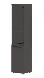 Шкаф-колонка комбинированная правая ЕДИС ЕХCС 42.2 Р Мокко Черный Мокко / EDIS EHCS R