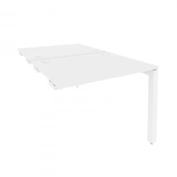 Стол-приставка двойной на П-образном м/к к опорным элем. ОНИКС О.МП-Д.СПР-1.8 Белый Бриллиант / ONIX O.MP-D.SPR-1.8