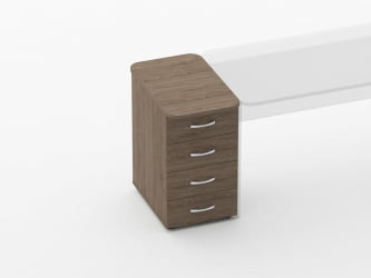 Тумба приставная на 4 ящика Глассй 3.10.10 Дуб Верцаска / Glassy