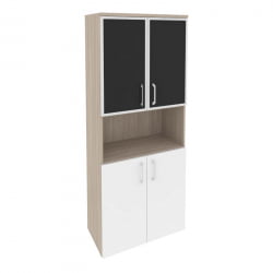 Шкаф высокий широкий ONIX O.ST-1.4R black Дуб Аттик/Белый Шкаф высокий широкий ONIX O.ST-1.4R black Дуб Аттик/Белый