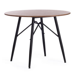 Стол RUSTO (mod. 283) МДФ/металл, D100 х 75 см, Black (Черный) / Walnut (Орех)