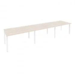 Стол переговорный (3 столешницы) ОНИКС О.МП-ПРГ-3.3 Денвер Светлый/Белый / ONIX O.MP-PRG-3.3